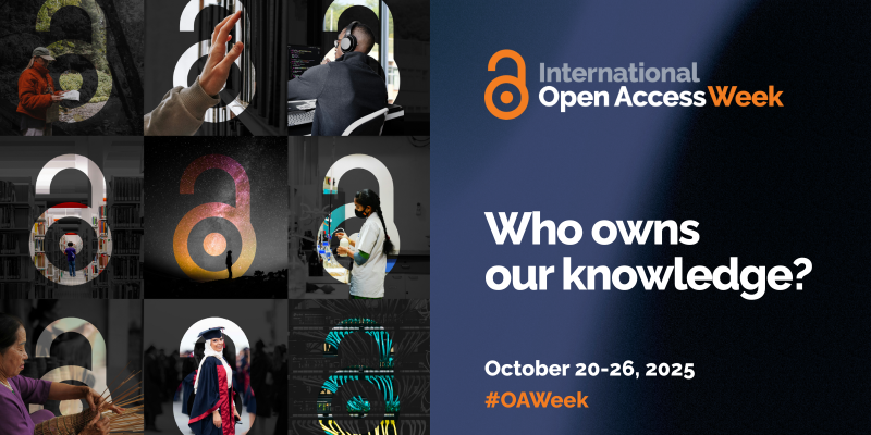 Kuvituskuva, jossa on Open Access Week-grafiikkaa sekä viikon teeman otsikko.