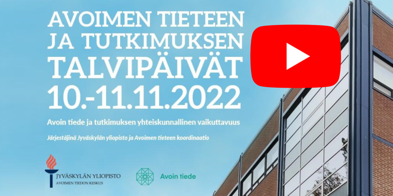 Tapahtumakuva talvipäiviltä, jonka päällä on Youtube-logo.