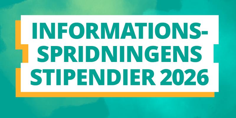Text: informationsspridningens stipendier 2026.