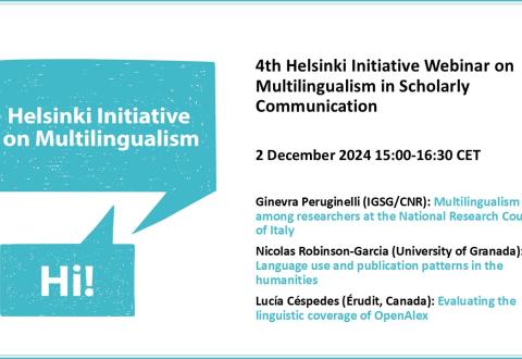 Helsinki Initiative logo and webinar programme.