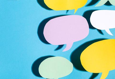 illustrative image of colorful speech bubbles