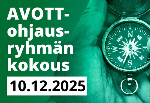 Kuvassa on teksti: AVOTT-ohjausryhmän kokous 10.12.2025. 