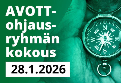 Artikkelin kuvituskuva, jossa on teksti: AVOTT-ohjausryhmän kokous 28.1.2026.