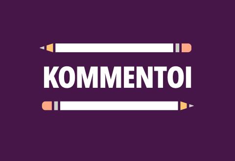 Kuva, jossa on teksti "kommentoi". 