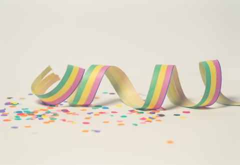 Stock photo with confetti. 
