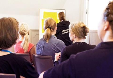 kuvituskuva - ihmisiä katsomassa esitystä